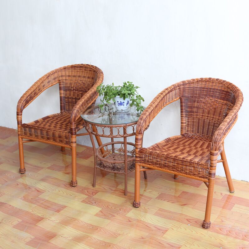 特價(jià)包郵休閑室內(nèi)戶外陽(yáng)臺(tái)藤椅老年椅藤椅老板椅成套組合住宅家具